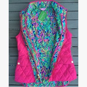 Lilly Pulitzer Getaway Quilted Vest: Daiquiri Pink